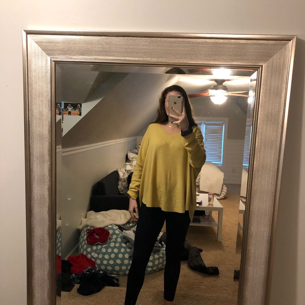 yellow thin sweater